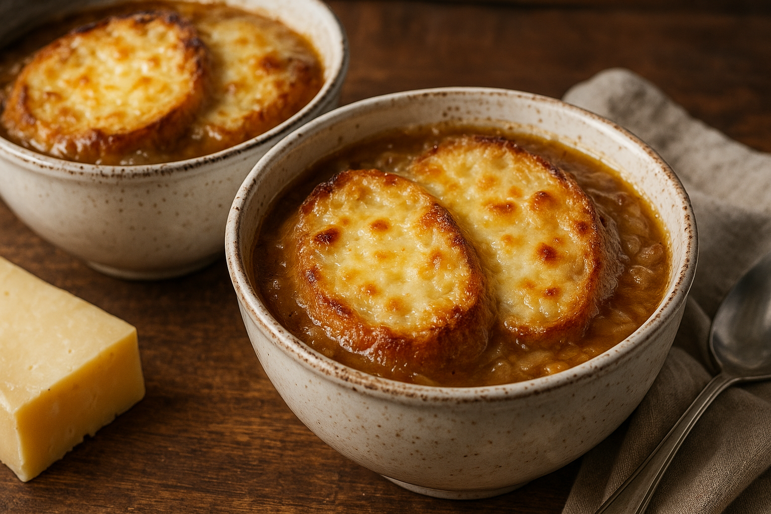 Soupe à l’oignon gratinée : recette authentique, choix du fromage et cuisson au four